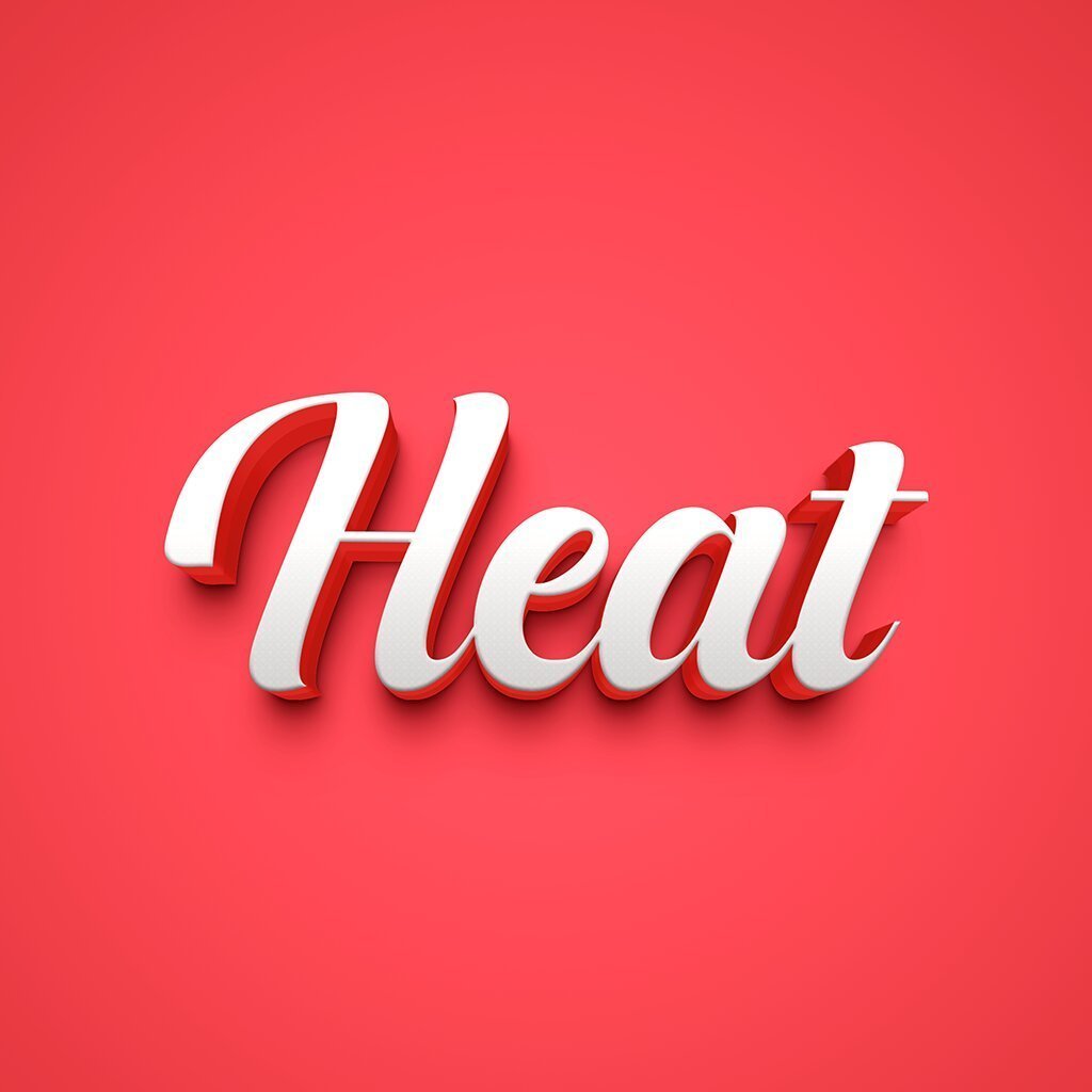 Red 3D editable text effect